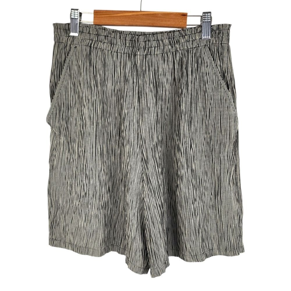 Vintage Rialto By Joe Perreras Checkered Crushed Pull-on Shorts USA Made Size M - Picture 3 of 12
